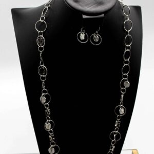 Circle Chain And Earrings Set